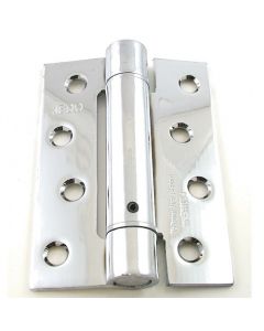 Self Closing Spring Loaded Hinges - 102mm x 76mm - Polished Chrome