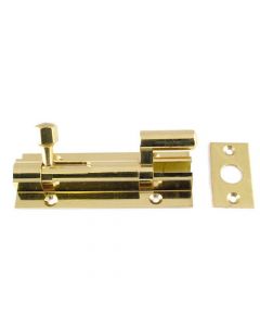 Traditional Style Barrel Bolt Necked Style - Polished Brass