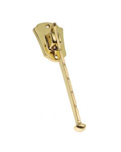 Fold-Away Coat And Clothes Hanger Support Hook - Polished Brass