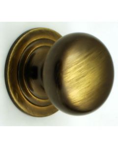 Solid Brass Mushroom Shape Cupboard Door Knobs - 3 Sizes - Antique Brass (Lacquered)