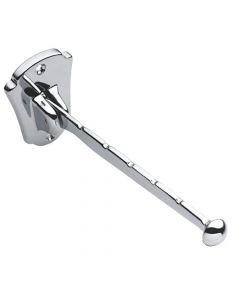 Fold-Away Coat And Clothes Hanger Support Hook - Polished Chrome