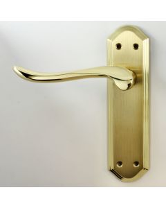 Lytham Lever Suite - Dual Finish Satin & Polished Brass