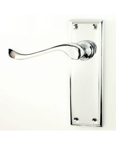 Edwardian Door Handle Suite - Polished Chrome