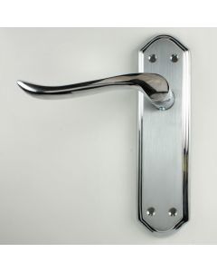 Lytham Lever Suite - Dual Finish Satin & Polished Chrome