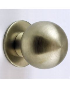 Ball Shape Cupboard Knobs With Loose Rose - Satin Stainless Steel