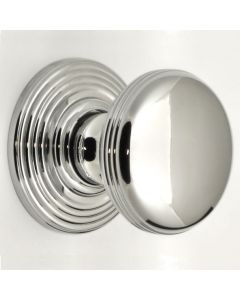 Ringed Pattern Cupboard Knobs - Available In 3 Sizes - Polished Chrome Plated