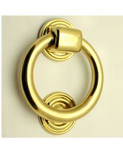 Ring Door Knocker - Polished Brass