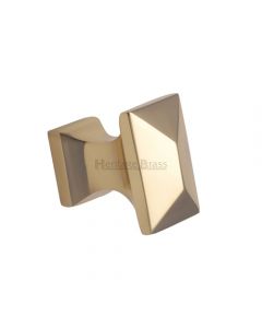 Pyramid Cupboard Knob - 35mm - Polished Brass