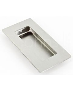 Rectangular Design Flush Pull Handle - 100mm x 50mm - Satin Stainless Steel