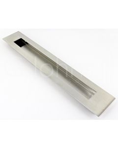 Large Rectangular Design Flush Pull Handle For Sliding Doors - 320mm Long x 55mm Wide - Satin Stainless Steel