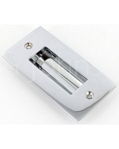 Rectangular Shape Flush Inset Handle For Sliding Doors -100mm x 52mm - Polished Chrome
