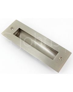 Long Rectangular Shape Inset Flush Handle For Sliding Doors - 152mm x 50mm - Satin Nickel