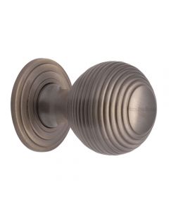 Reeded Cupboard Knob - 32mm - Satin Nickel
