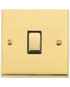 Richmond Elite Light Switch & Socket Range - Low Profile Plate With Squared Edges - Polished Brass