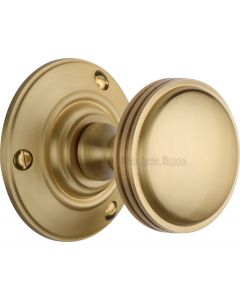 Richmond Round Mortice Knobs - Satin Brass