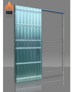 Scrigno Single Sliding Pocket Door Kit - Fire Rated Kit - FD30 - 125mm Finished Wall Thickness