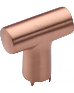 T-Bar Cupboard Knob - 35mm - Satin Copper