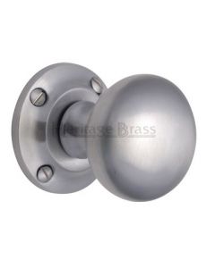 Victoria Mortice Knobs - Satin Chrome