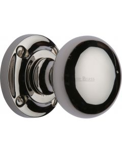 Victoria Design Round Mortice Knobs - Polished Nickel