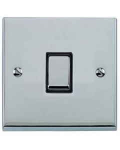 Victorian Elite Light Switch & Socket Range - Raised Plate R02 Design - Square Edges - Polished Chrome