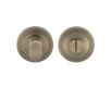 Round Bathroom Turn & Release Set - Antique Brass