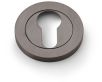 Concealed Fix Euro Profile Escutcheon - Low Profile Round Rose - Dark Bronze PVD