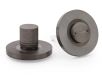 Knurled Bathroom Thumbturn and Release On Concealed Fix Low Profile Round Rose - Dark Bronze PVD