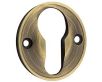 Classic Design Face Fixed Escutcheon - Euro Profile - Antique Brass (Lacquered)