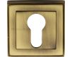Euro Profile Square Escutcheon - Antique Brass