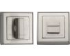 Square Turn & Release Cylinder With Stepped Edge Set - Satin Nickel