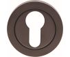 Euro Profile Escutcheon On Concealed Fix Round Rose - 52mm x 7mm - Matt Black