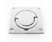 Flush Fitting Pull Out Ring Handle - Squash Court Style Door Handle - Polished Stainless Steel