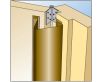 Medium Duty Finger Protector Hinge Guard - For Front Opening Push Side Fitting - 1950mm Length