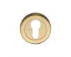 Euro Profile Round Escutcheon - Satin Brass