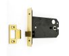 Horizontal Mortice Latch - Deep Case For Use With Door Knobs - PVD Brass