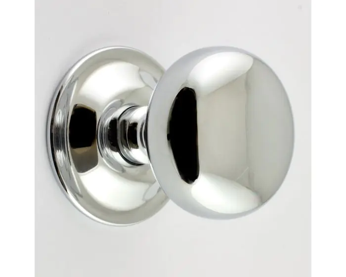 Concealed Fix Bun Shape Architectural Quality Mortice Door Knobs Polished Chrome