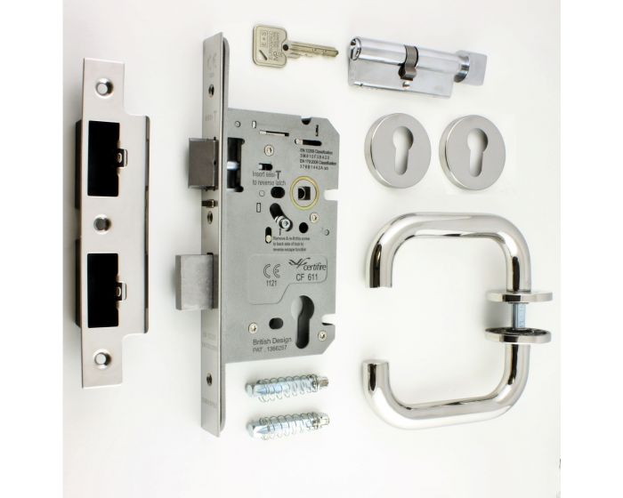 Matt Stainless Steel T Type Door Lock Latch Striker Strike Plate Pad Locking