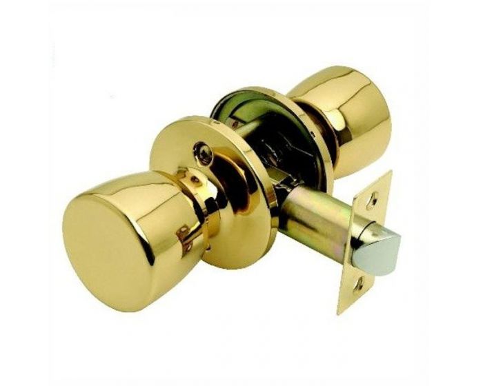 ENTRANCE BALA Polished Brass Steel Ball Knobset Door Knob Sets PASSAGE PRIVACY