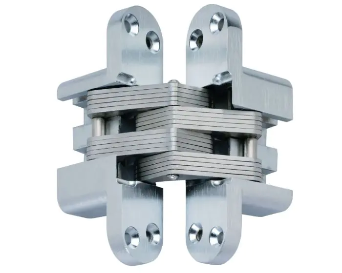 Concealed SOSS Style Hinges - 45mm x 12.4mm - Satin Chrome