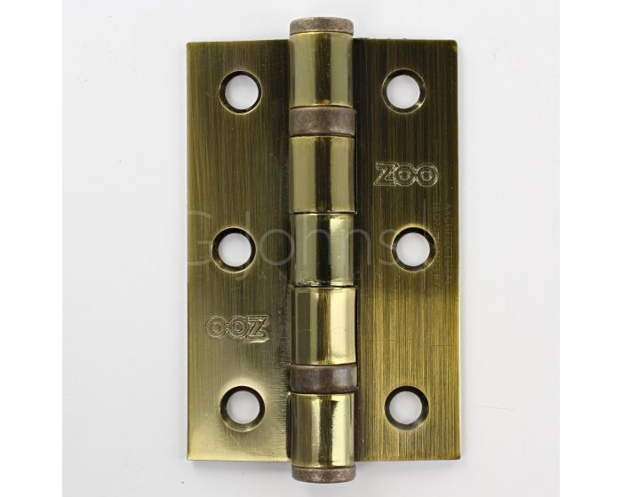 Ball Bearing Hinges 76mm x 50mm Antique Brass G Johns & Sons