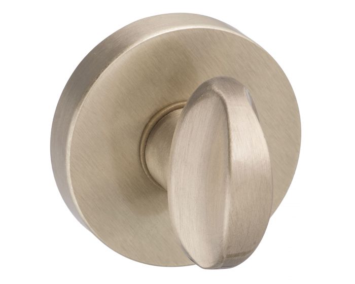 Bathroom Turn & Release Set Minimal Design 50mm x 10mm Satin Nickel G Johns & Sons