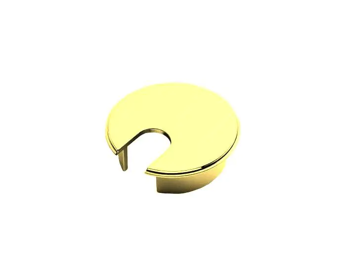 Brass shop desk grommet