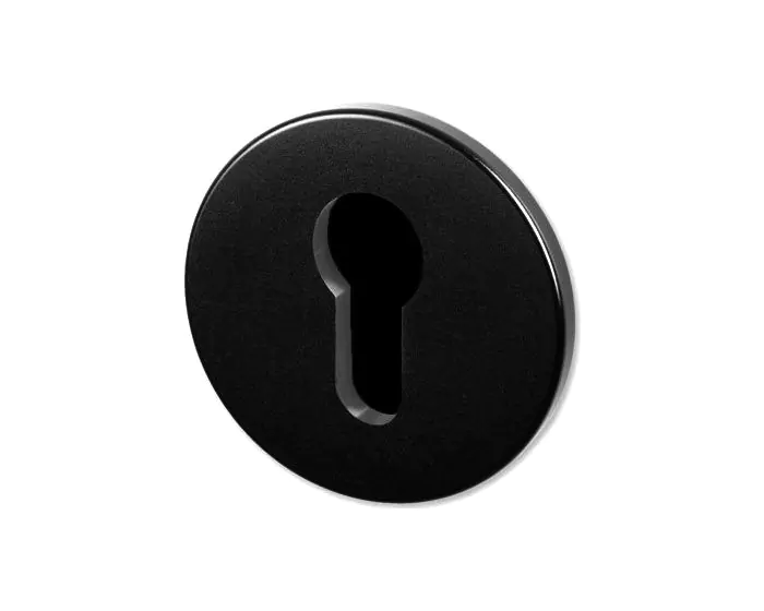 Buster Punch Euro Profile Cylinder Key Hole Cover Escutcheon Plates Black