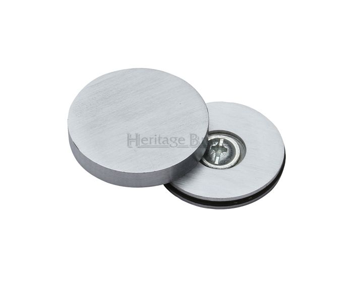 Cover Caps For Bolt Through Fixing Door Handles Satin Chrome G