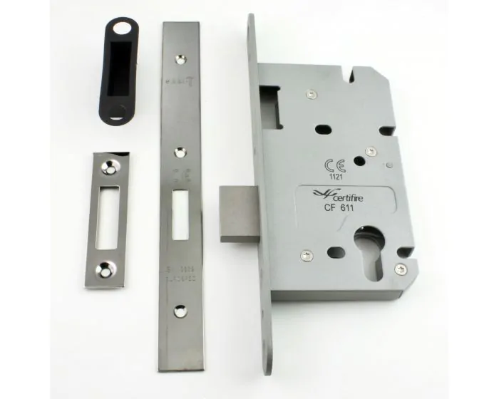 Mortice Deadlock Euro Lock Case 60mm with Satin Stainless Steel Finish