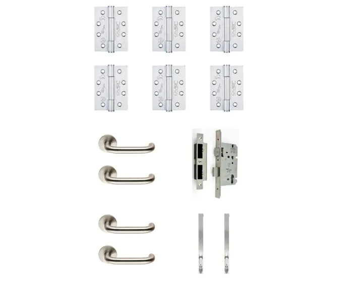 thumbnail image 2 of Double Door Shed Hardware Kit – Hinges, Latches, T-Handle Lock & Window Set 2 of 10