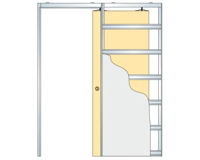 Eclisse Glass Sliding Pocket Door System - Single Door Kit Supplied With  Glass Door - 125mm Finished Wall Thickness