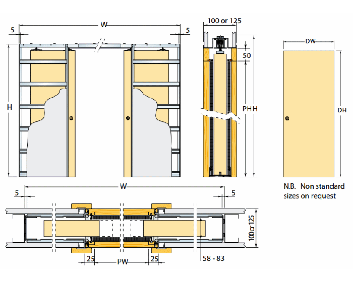 Pocket store door system