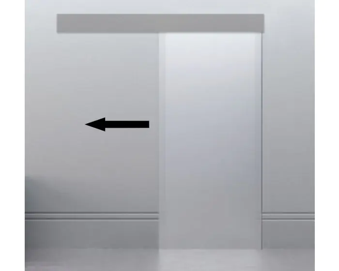 Automatic Electronic Sliding Door Track System For Single Internal Glass Doors Up To 1600mm Wide 80kg Max Weight G Johns Sons Automatic Electronic Sliding Door Track, Motorized Sliding Cabinet Doors
