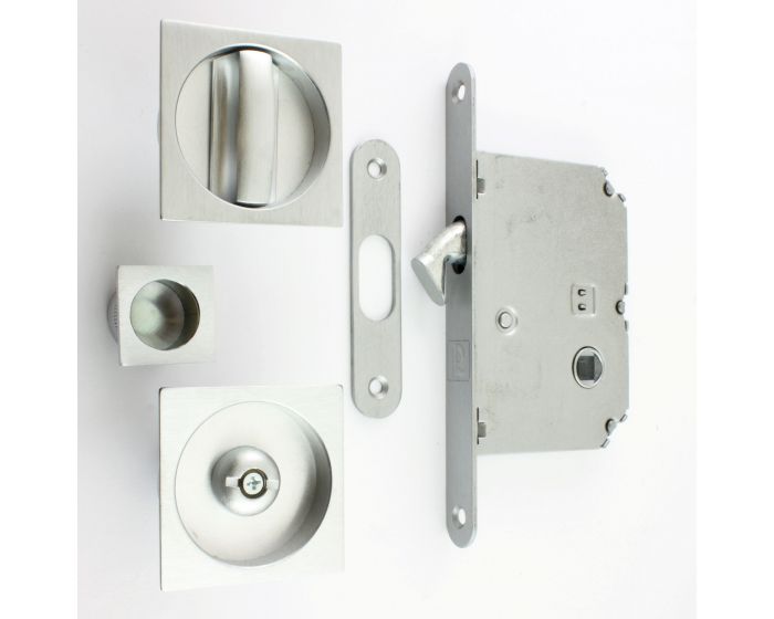 Square Design Bathroom Hook Lock For Sliding Pocket Doors - With Turn ...